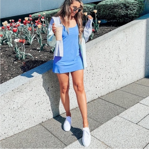 Abercrombie Traveler Mini Dress in Blue, Size XS Tall - Picture 1 of 9